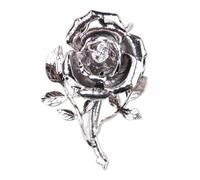 SaiDian 1Pcs Dainty Rose Flower Brooch Pin Fashion Floral Lapel Pin for Men Women Retro Metal Plant Pin for Hat Suits Scarves Dresses Chic Accessory for Everyday Wedding, S, Zinc, no gemstone