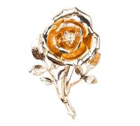 SaiDian 1Pcs Dainty Rose Flower Brooch Pin Fashion Floral Lapel Pin for Men Women Retro Metal Plant Pin for Hat Suits Scarves Dresses Chic Accessory for Everyday Wedding, S, Zinc, no gemstone
