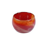 SaiDian 1Pcs Kung Fu Tea Cup Manmade Art Agate Carnelian Bowl Quartz Carved Crystal Ornaments Decor Healing