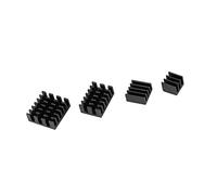 SaiDian 4Pcs/Set Black Heat Sink Kit CPU Heatsinks Cooler Aluminum Heat Sink for Raspberry Pi 2/3/4 3B+ 4B Compute Cooling Dissipate Heat Kit