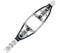 SaiDuoDuo Leather Wrap Straps Compatible with Apple Watch Strap Bracelet for Women Men 38mm/40mm/41mm/42mm/44mm/45mm for Iwatch Series 8/7/6/5/4/3/2/1/SE,Skull,42/44/45mm