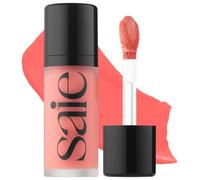 Saie Dew Liquid Blush for Cheeks - Hydrating Cream Blush Stick with a Blendable + Buildable Formula - Skincare Infused Dewy Cheek Tint for a Natural Flush - Glowy Makeup Essential - Poppy (.40 oz)