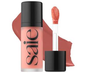 Saie Rouge Tau - Liquid Router, Lightweight with a Blendable Cream Finish, Assembleable, Ch olour, Dew, with Doe Makeup Applicator, Warm Powder Pink, 100ml
