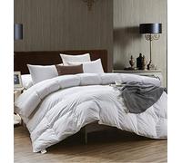 SAIF Bamboo Organic 100% Cotton Duvet Quilt 13.5 Tog Deluxe Natural Hypoallergenic | Best Hotel Quality | Super Soft | Warm and Cosy | Anti Allergy | Self-fabric piping (King: (230x220cm))