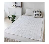 SAIF Electric Blanket Heated SINGLE Under Bed Comfort Detachable Controller with 3 Heat Settings Polyester White Super Cosy Washable Fleece Heated Blanket Throws Pad Coverlet Mantle (140x70cm)