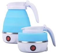 SAIF Foldable Electric Kettle Travel Portable Coffee Tea Silicone Mini Electric Kettle 0.6L Blue