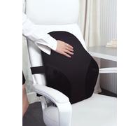 SAIF Lumbar Support Memory Foam Back Pain Back Support Office Chair, Car Seat, Gaming, Wheelchair, Travel Adjustable Dual Strap Removable Washable Cover (Black Lumber Support)
