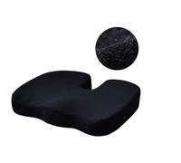 SAIF Seat Cushion, Hip Support, Heat Sensitive & Durable Memory Foam Sitting zipper Desk Chair Cushion for Office, Car Seat Back Coccyx Tailbone Pain Relief, Lightweight (Black Seat Cushion)