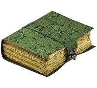 Saify Handicrafts Leather Journal - Antique Handmade Deckle Edge Vintage Paper Bound Notebook - Book of Shadows - Sketchbook - Drawing Journal - Great Gift (8x6 Inch)