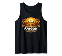 Saigon Vietnam Sunset Skyline Travel Design Ho Chi Minh City Tank Top
