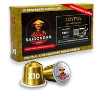 Saigondan Coffee Pods - Joyful | Medium Roast | Arabica Bourbon | Vietnamese Single Origin | Small Batch Roasted | Direct Trade | Compatible with All Nespresso Original Line Machines | 10 Capsules