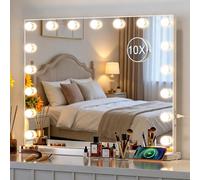 Saihemei Makeup Mirror with Light, Hollywood Vanity Mirror with 17 LED Bulbs, 3 Lighting Models and Under-Screen Touch Control, White, 60CM x 50CM