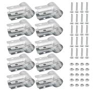 Saihisday 1-1/4 x 1-1/4'' TEE Joint End Rail T Clamp, Greenhouse Cross Grid Pipe Connector with Bolts and Nuts, Carbon Steel Q235B Pipe Fitting Clip for Tube OD 1-1/4''(10Packed)