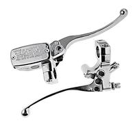 Saihisday 1" Brake Master Cylinder & Clutch Set Chrome for Honda Shadow VTX1800 Kawasaki Vulcan Yamaha Road Star Suzuki (1 Pair, Left + Right)