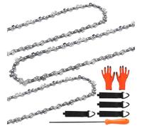 Saihisday 4 Pcs 16 Inch Chainsaw Chain Kit (3/8" LP Pitch 043'' Gauge 55 Drive Links), Replacement for Stihl E 140, 017, 018, 019, MS 180 C-B, MS 180 C-BE, MS 170
