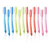 SAIIURV 12 Pieces Bulk Big Head Bristle Full Head Manual Toothbrush for Cleaning Teeth, Extra Hard and Firm Toothbrush for Adults Daily Teeth Oral Care (12)