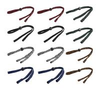 SAIIURV 12 Pieces Glasses Strap Soft Sport Eyeglasses Straps Adjustable Non-Slip Eyewear Retainer Glass Cord Lanyard for Men and Women, Reading Sports Outdoor (12 pcs)
