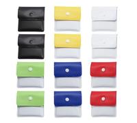 SAIIURV 12 Pieces Pocket Ashtray Ash Pouch Portable Cigarette Ash Fireproof PVC Odorless Ashtray for Smoker Outdoor Travel 6 Colors (12 pcs)
