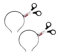 SAIIURV 2 Pcs Halloween Horror Blood Fake Knife Gothic Headband Prop Decor, Spooky Halloween Plastic Headband, Scary Knife Through Head Prop, Bloody Headbands, Zombie Cosplay Hair Accessories (2) (2)