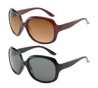 SAIIURV 2 Pcs Womens Oversized Square Sunglasses, Polarised Retro Sun Glasses UV Protection Large Frame Eyewear Ladies Rectangular Fashion Sunglasses Stylish Accessory for Party Beach Travelling