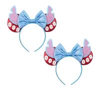 SAIIURV 2 Pieces Mouse Ears Bow Headbands Shiny Bows Glitter Party Decoration Cosplay Costume for Kids Girls Women Princess Party Decorations Cosplay (2 pcs, one size)