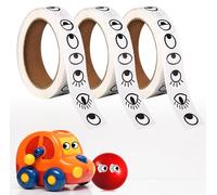 SAIIURV 3000 Pieces Black White Eye Stickers Labels Googly Eyes Self Adhesive Large Black White Cartoon Wiggle Eyeball Stickers for DIY Crafts Scrapbook Notebook Party Favor (Black and White)