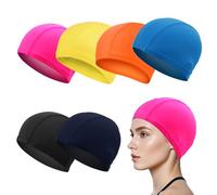 SAIIURV 6 Pcs Swimming Caps for Kids Girls Boys and Adult Teenager, Stretchable and Comfortable Swimming Hats, Anti slip Swim Cap Swimming Hat, Swimming Hats for Long and Short Hair (Multicolor)