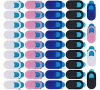Saijer Webcam Cover, 40PCS Privacy Covers, Ultra Thin, Magnetic Slider, Black, White, Pink, Blue, Fits Most Devices, 1080p & 1920p Video Resolution