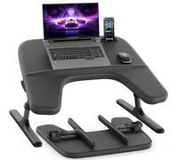 SAIJI Adjustable Height & Angle Laptop Lap Desk for Bed & Couch (Black)