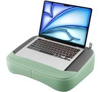 SAIJI Breathable Lap Desk for Laptop, Ultra Lightweight Laptop Lap Desk with Cushion, Laptop Pillow for Lap with Partitioned Storage Bag, Designer Stopper - Fits up to 15.6 Inch Laptops