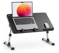 SAIJI Laptop Bed Desk Height & Angle Adjustable Table Tray 6033cm, Black