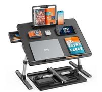 SAIJI Laptop Bed Tray Desk, X-Large Adjustable Laptop Table (Black)