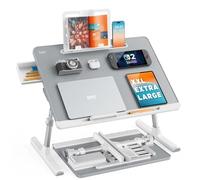 SAIJI Laptop Bed Tray Desk, X-Large Adjustable Laptop Table (Gray)