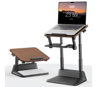 SAIJI Laptop Stand for Desk, Adjustable Standing Desk Riser Up to 20.5" | Stable Laptop Riser with Foldable Mouse Pad, Standing Laptop Stand,Adjustabl Height Up to 20.47", Fit All Laptops Under 17.3"