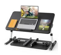 Lap Desk, SAIJI Bed Table, Thick Stable Feet, Height and Angle Adjustable, Enough Mouse Space, up to 17'' Laptop, for Homeoffice, Breakfast, Study (Black, 60 * 33cm)