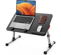 SAIJI Table, Height Adjustable Bed Table, with 4 Adjustable Angles, Foldable La