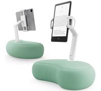 SAIJI Tablet Kindle Stand Pillow, Compatible with 4.7”-15.6” Kindles, Phones, Tablets, iPad, Portable Monitors, 360° Adjustable Tablet Holder for Bed with Flexible Dual Axis Arm (Cyan)