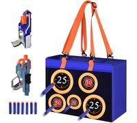 SAIKA Target Storage Bag for Nerf Guns for X Shot for Dart Zone for Shooting Practice, Gun Bullets Accessories Organizer for Party, Birthday, Portable & Foldable for Outdoor Indoor(Case Only)