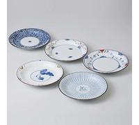 Saikai Traditional Japanese Pottery Blue and White Plate Models (5 Plates!) 31989 from Japan