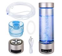 SAIKUN Hydrogen Rich Water Cup,SPE PEM Technology Ionizer,with LED Smart Display Portable USB Rechargeable Ionized Water Generator, with Inhaler Adapter,BPA-free/1000-1200ppb/ 400ml