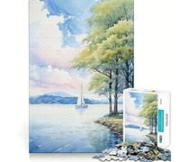 Sail at Dawn 1000 Pieces Jigsaw Puzzles for Adults Memory Gain Calm Mind Design Assembly Creative Gift (38x26cm)