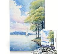Sail at Dawn Jigsaw Puzzles 1000 Pieces for Adults Strengthen Memory Group Joy Clean Edge Stylish Gift (50x75cm)