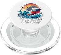 Sail Away Cruise Ship Sunset PopSockets PopGrip for MagSafe