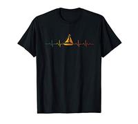 Sail Boat Heartbeat Sailboat Captain Ship Sailor Sailing T-Shirt