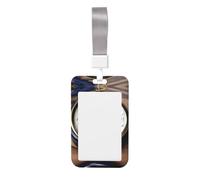 Sail Boat Nautical Compass Print Badge Holder with Breakaway Lanyard,Work Name Tag Breakaway Lanyard Id Card Protector Case