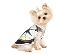 Sail Boat Nautical Compass Print Dog Cat T-Shirt, Cute Breathable Tank Top For Small Puppy Kitten Indoor Outdoor Wear