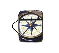 Sail Boat Nautical Compass Print Large Bible Cover Case for Women,Bible Bag Bible Storage Bags with Zipper Pocket and Handle