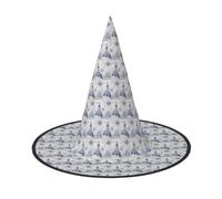 Sail Boat Nautical Compass Printing 2 Pack Halloween Hat Soft Witch Hats For Carnivals Masquerades Space Saving Caps