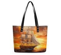 Sail Boat Sailing Ship Tote Bag for Women Work Travel