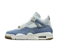 Sail/Gum Light Brown/Worn Blue Jordan 4 Retro Sneaker, Sail | Sail | Gum Light Brown | Worn Blue, 2 UK